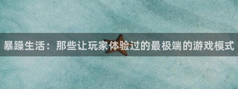 星欧娱乐官方注册登录：暴躁生活：那些让玩家体验过的最极端的游