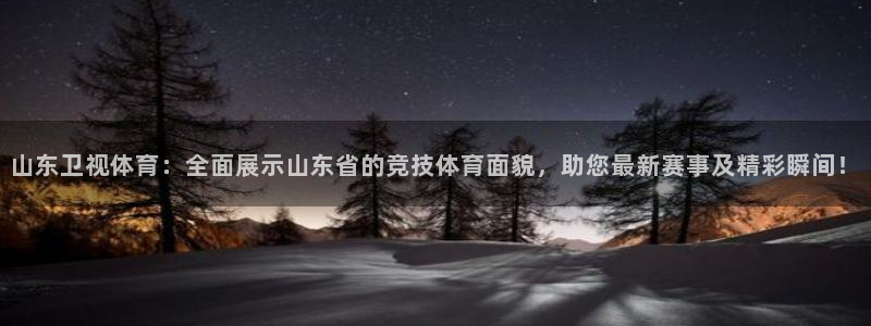 五星体育高清直播：山东卫视体育：全面展示山东省的竞技体育面貌，助您最新赛事及精彩瞬间！